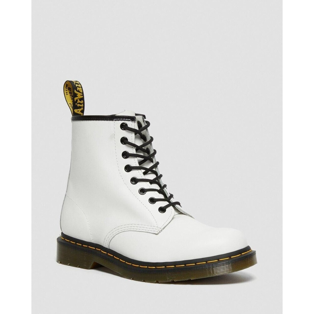 Sold Dr. Martens 1460 Smooth Leather Lace Up Boots In White Size 39 - Picture 2 of 12
